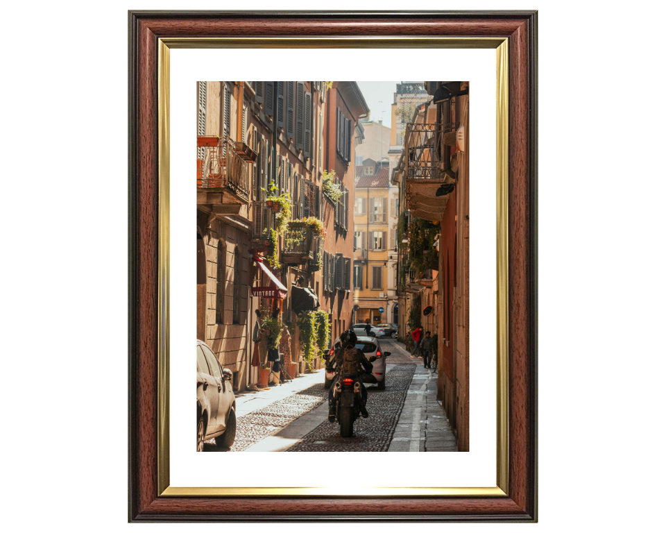 the streets of Milan Italy Photo Print - Canvas - Framed Photo Print