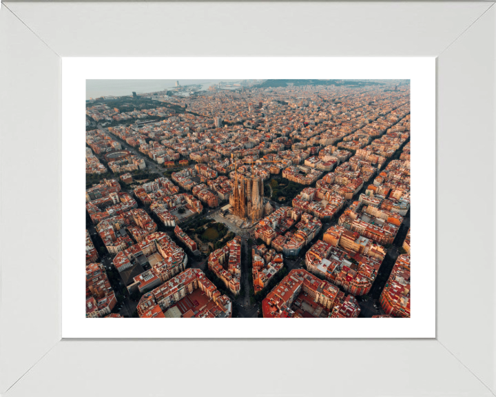 Barcelona Spain from above Photo Print - Canvas - Framed Photo Print - Hampshire Prints