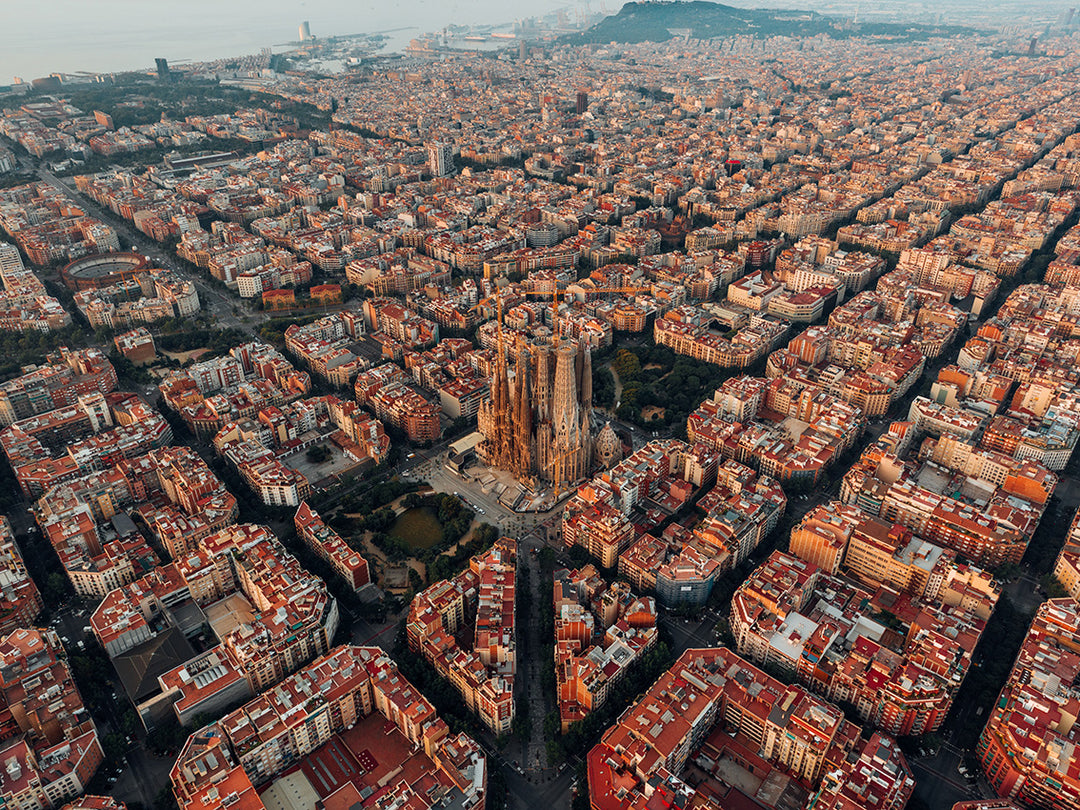 Barcelona Spain from above Photo Print - Canvas - Framed Photo Print - Hampshire Prints