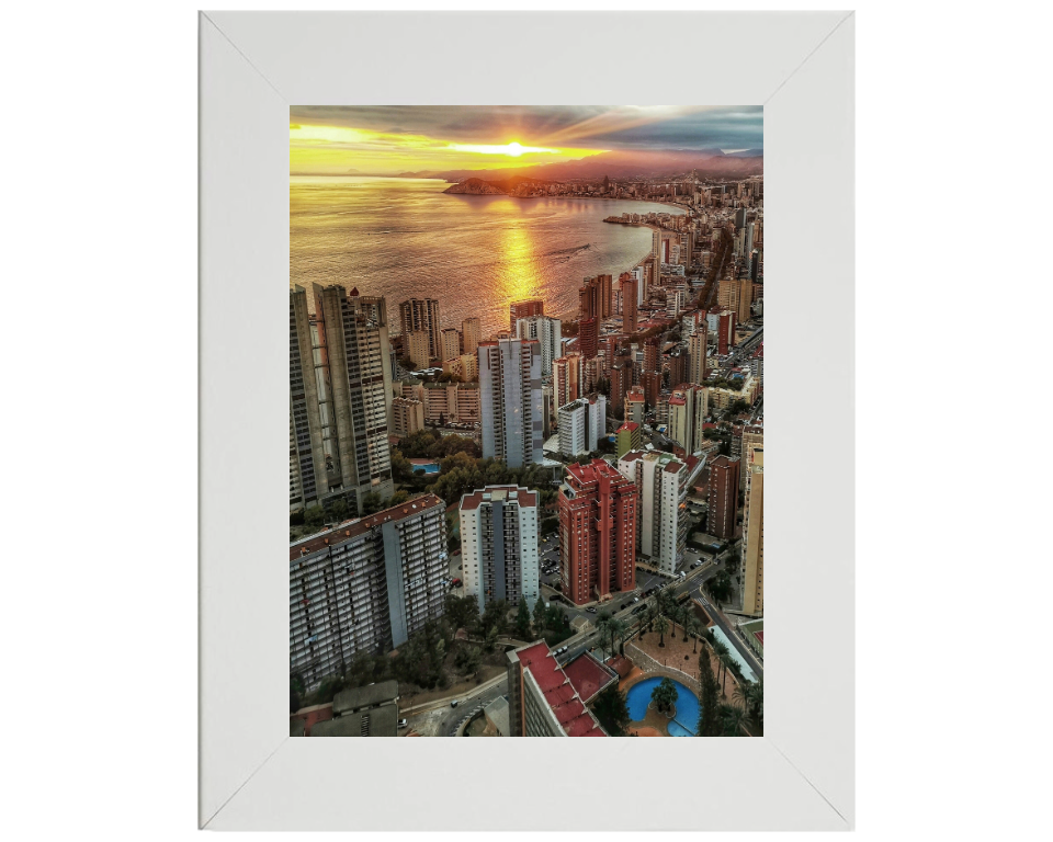 Torre Lúgano Calle de Viena Benidorm Spain  Photo Print - Canvas - Framed Photo Print - Hampshire Prints