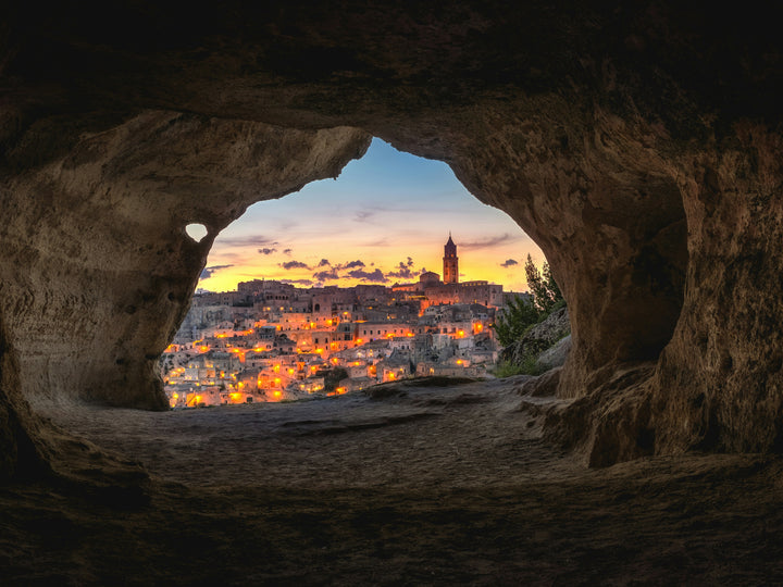 Inside a cave Matera Italy Photo Print - Canvas - Framed Photo Print - Hampshire Prints