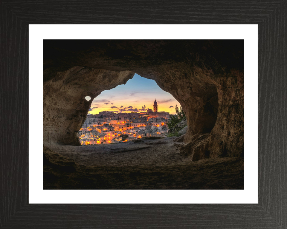 Inside a cave Matera Italy Photo Print - Canvas - Framed Photo Print - Hampshire Prints