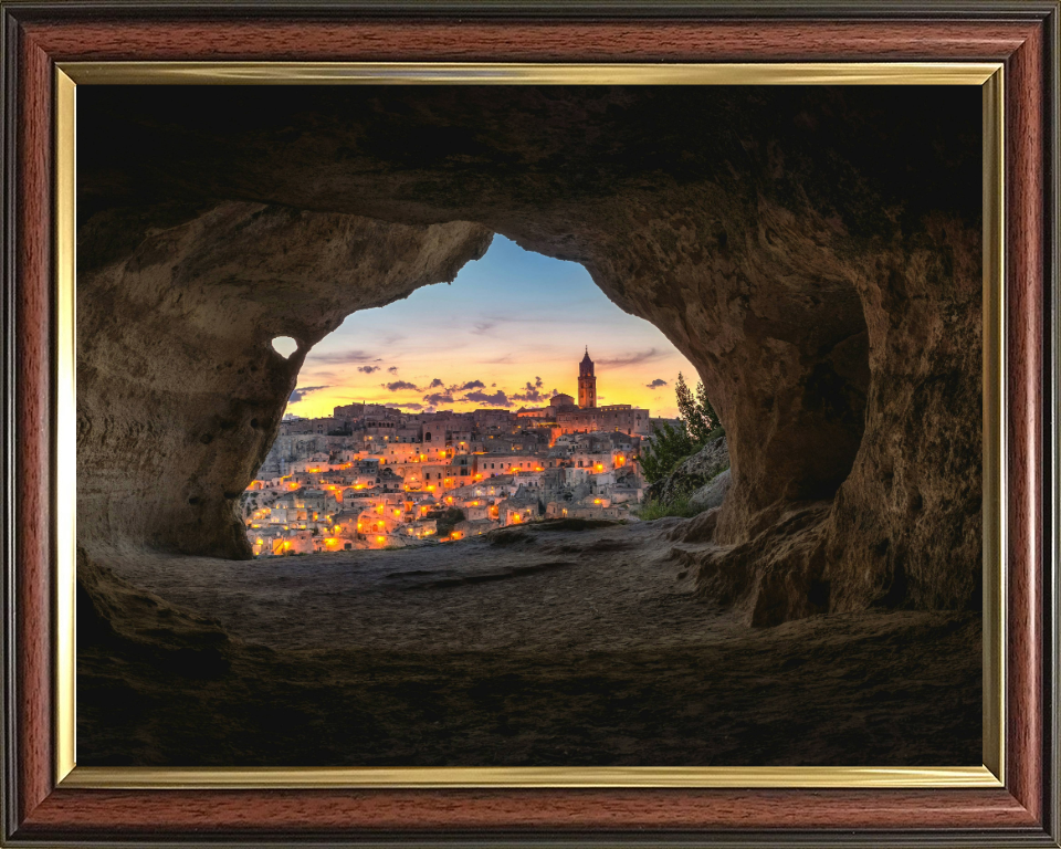 Inside a cave Matera Italy Photo Print - Canvas - Framed Photo Print - Hampshire Prints