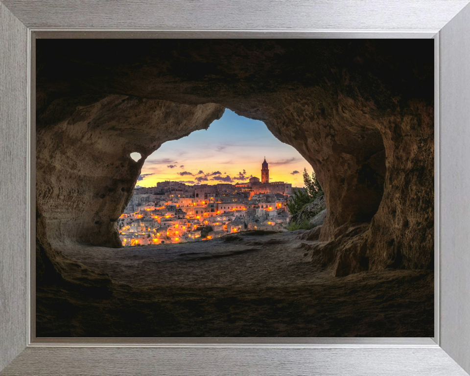 Inside a cave Matera Italy Photo Print - Canvas - Framed Photo Print - Hampshire Prints