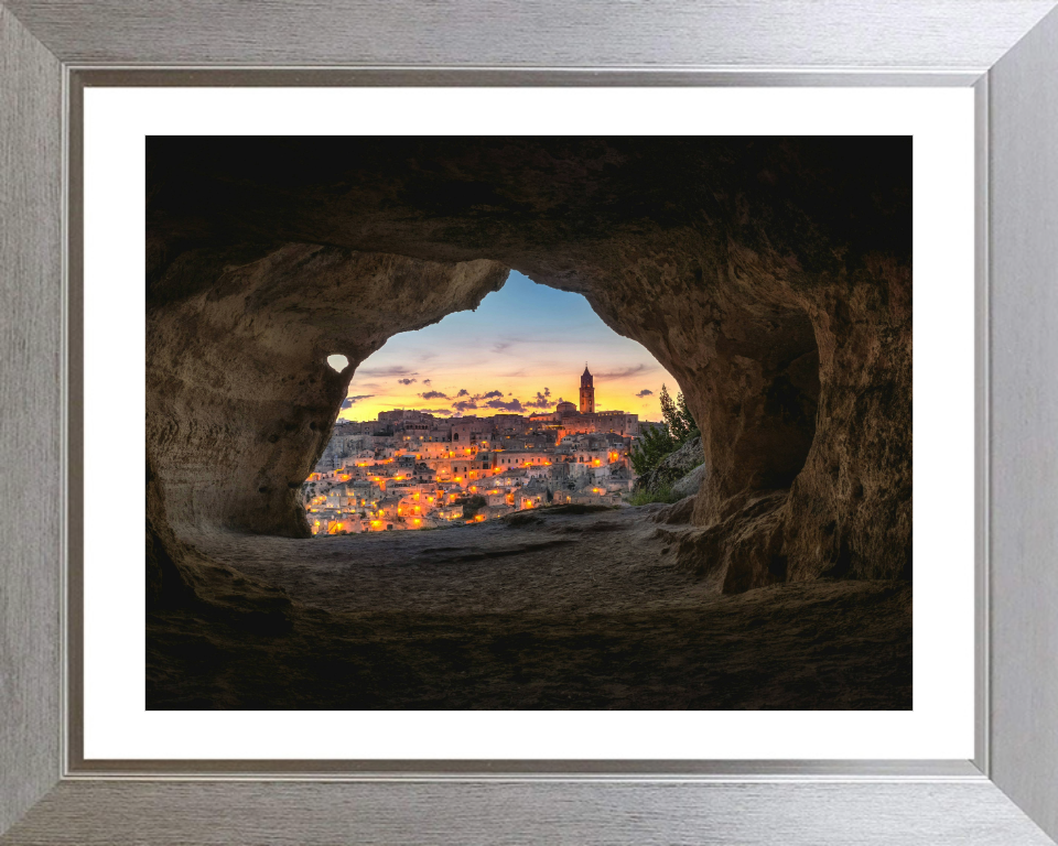 Inside a cave Matera Italy Photo Print - Canvas - Framed Photo Print - Hampshire Prints