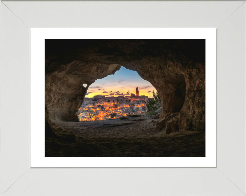 Inside a cave Matera Italy Photo Print - Canvas - Framed Photo Print - Hampshire Prints