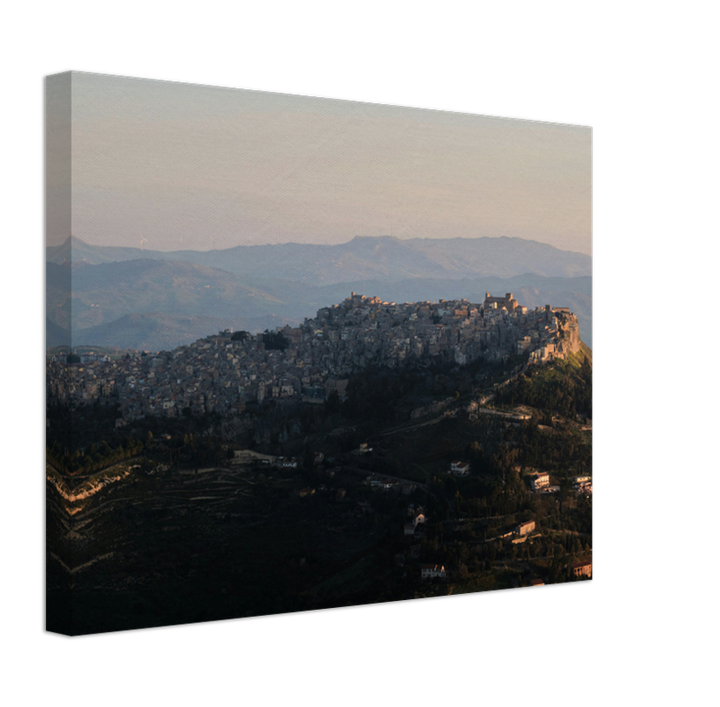 Calascibetta view from Enna Sicily Italy Photo Print - Canvas - Framed Photo Print - Hampshire Prints