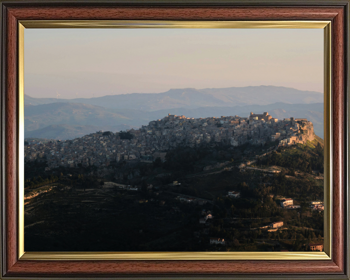 Calascibetta view from Enna Sicily Italy Photo Print - Canvas - Framed Photo Print - Hampshire Prints