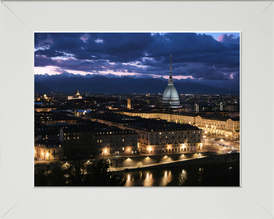 Turin Italy after sunset Photo Print - Canvas - Framed Photo Print - Hampshire Prints