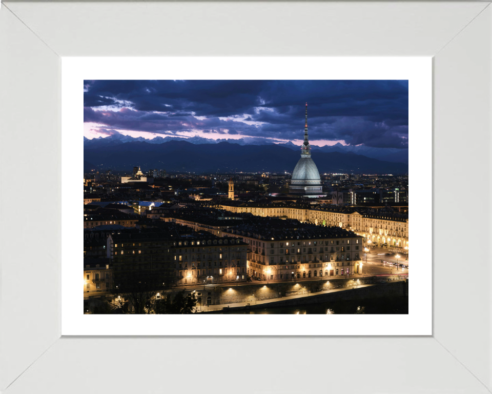 Turin Italy after sunset Photo Print - Canvas - Framed Photo Print - Hampshire Prints