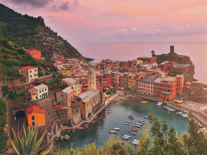 Vernazza Cinque Terre Italy at sunset Photo Print - Canvas - Framed Photo Print - Hampshire Prints