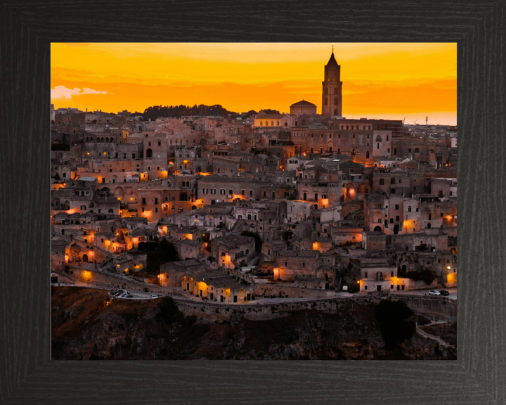 Matera at sunset Photo Print - Canvas - Framed Photo Print - Hampshire Prints