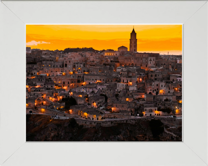 Matera at sunset Photo Print - Canvas - Framed Photo Print - Hampshire Prints