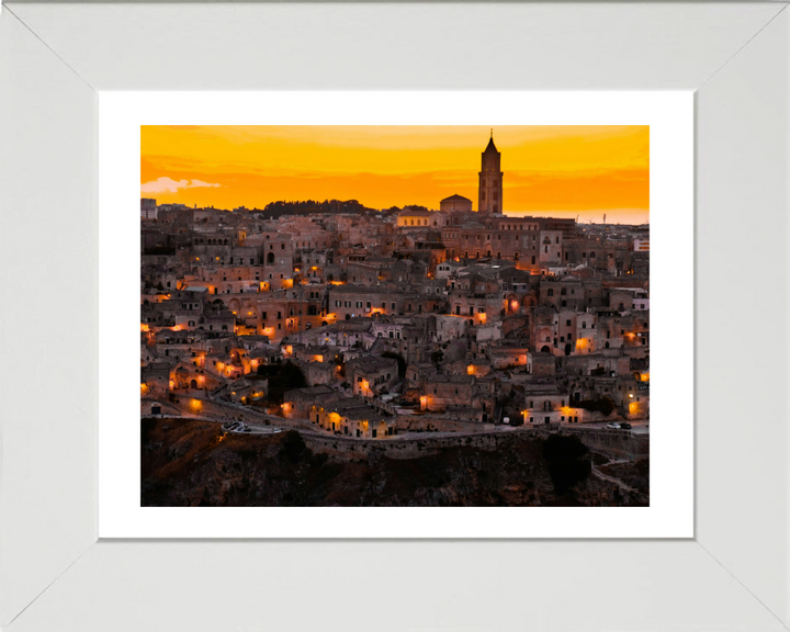 Matera at sunset Photo Print - Canvas - Framed Photo Print - Hampshire Prints