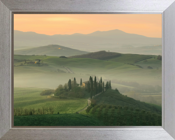 Tuscany Italy at sunset Photo Print - Canvas - Framed Photo Print - Hampshire Prints