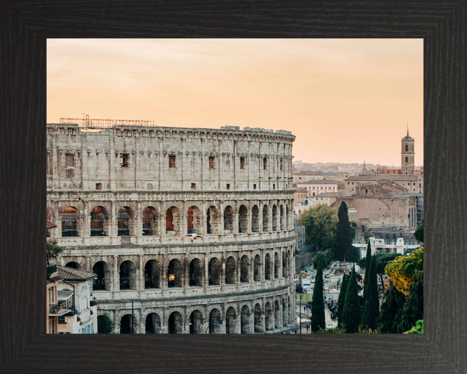 Colosseum Rome at sunset Photo Print - Canvas - Framed Photo Print - Hampshire Prints