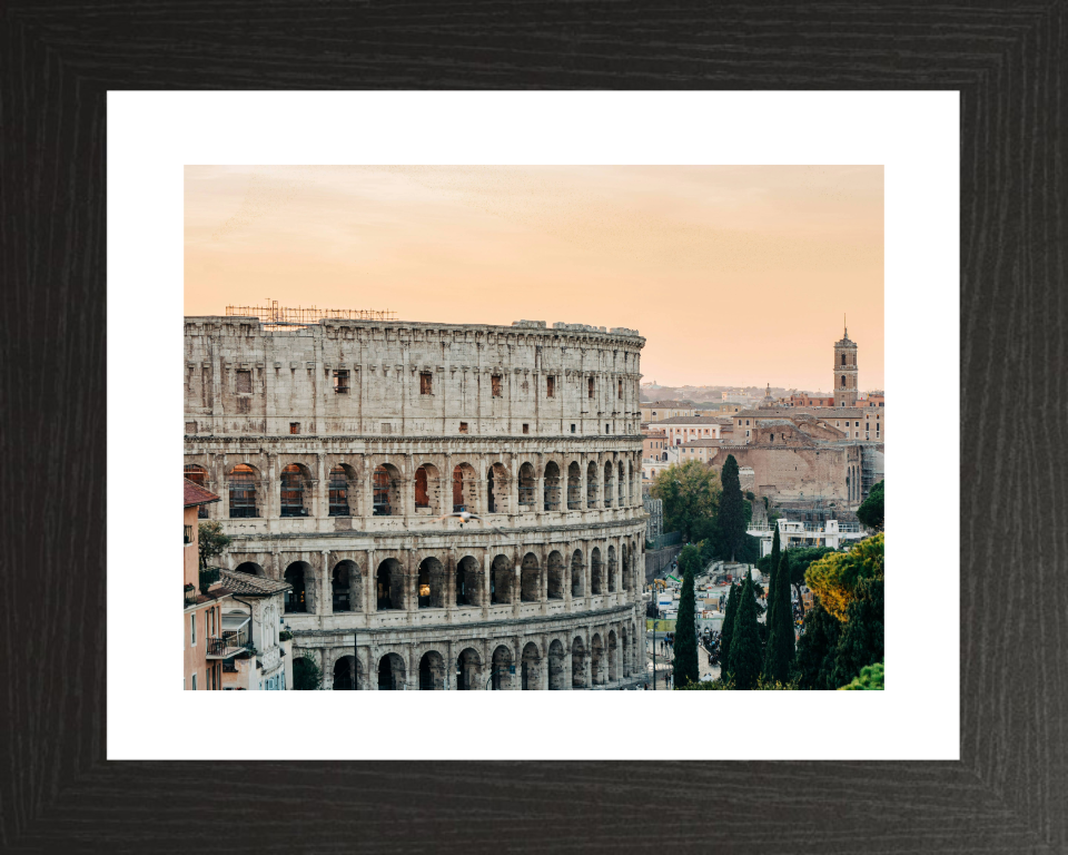 Colosseum Rome at sunset Photo Print - Canvas - Framed Photo Print - Hampshire Prints