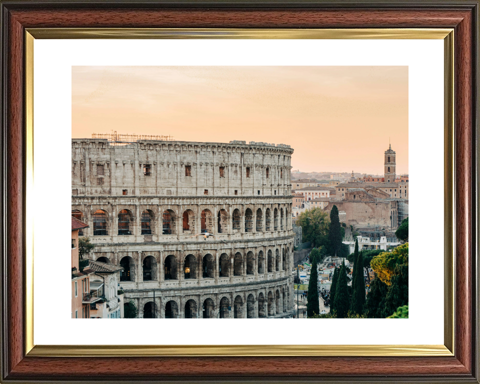 Colosseum Rome at sunset Photo Print - Canvas - Framed Photo Print - Hampshire Prints