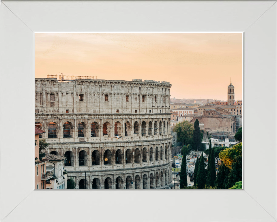 Colosseum Rome at sunset Photo Print - Canvas - Framed Photo Print - Hampshire Prints