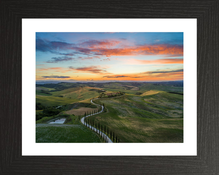 Tuscany Italy at sunset Photo Print - Canvas - Framed Photo Print - Hampshire Prints