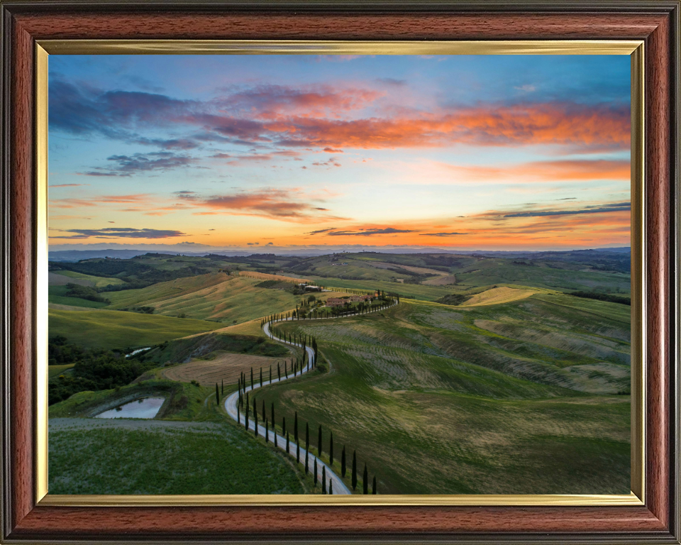 Tuscany Italy at sunset Photo Print - Canvas - Framed Photo Print - Hampshire Prints