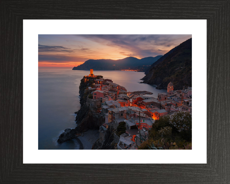 Vernazza Italy at sunset Photo Print - Canvas - Framed Photo Print - Hampshire Prints