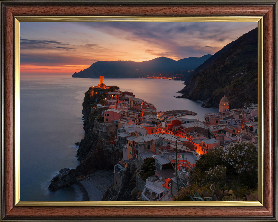 Vernazza Italy at sunset Photo Print - Canvas - Framed Photo Print - Hampshire Prints