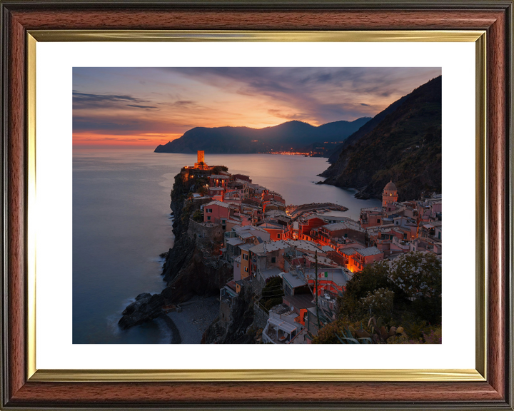 Vernazza Italy at sunset Photo Print - Canvas - Framed Photo Print - Hampshire Prints