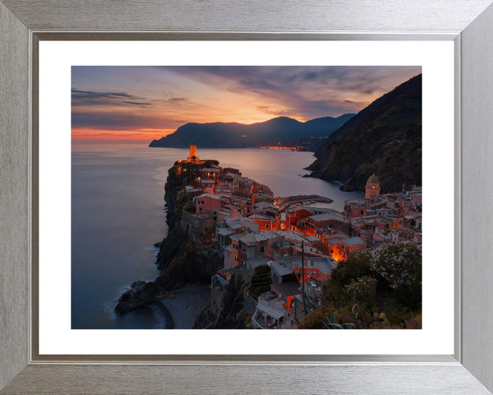 Vernazza Italy at sunset Photo Print - Canvas - Framed Photo Print - Hampshire Prints