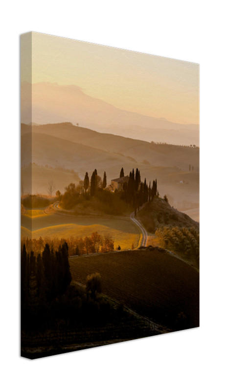 San Quirico d'Orcia Italy at sunset Photo Print - Canvas - Framed Photo Print - Hampshire Prints