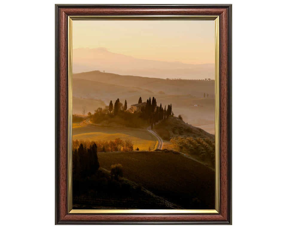 San Quirico d'Orcia Italy at sunset Photo Print - Canvas - Framed Photo Print - Hampshire Prints