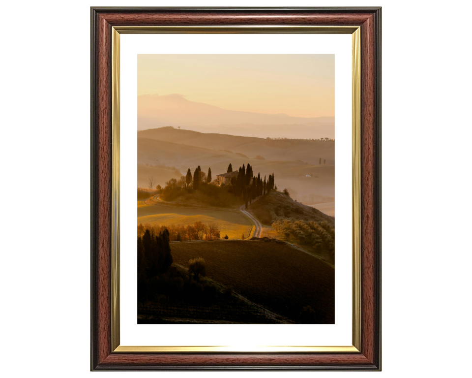 San Quirico d'Orcia Italy at sunset Photo Print - Canvas - Framed Photo Print - Hampshire Prints