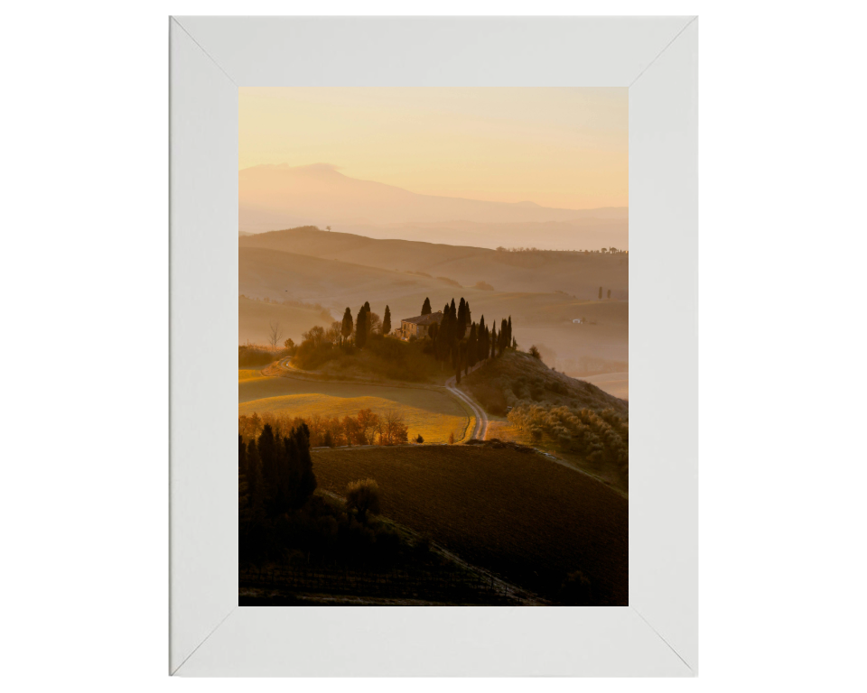 San Quirico d'Orcia Italy at sunset Photo Print - Canvas - Framed Photo Print - Hampshire Prints