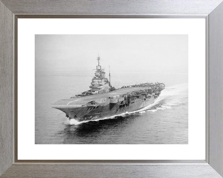 HMS Indomitable (92) Royal Navy Modified Illustrious class aircraft carrier Photo Print or Framed Print - Hampshire Prints