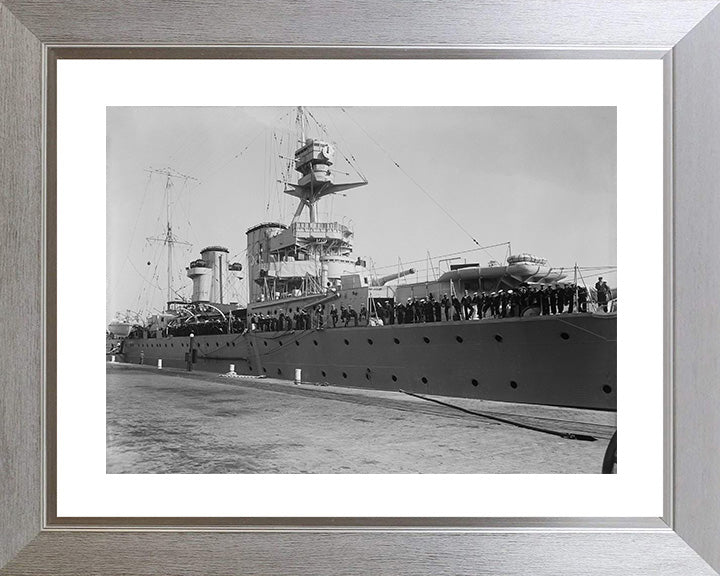 HMS Raleigh 96 (1919) Royal Navy Hawkins class heavy cruiser Photo Print or Framed Print - Hampshire Prints