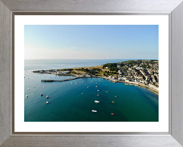 Swanage Beach Dorset from above Photo Print - Canvas - Framed Photo Print - Hampshire Prints