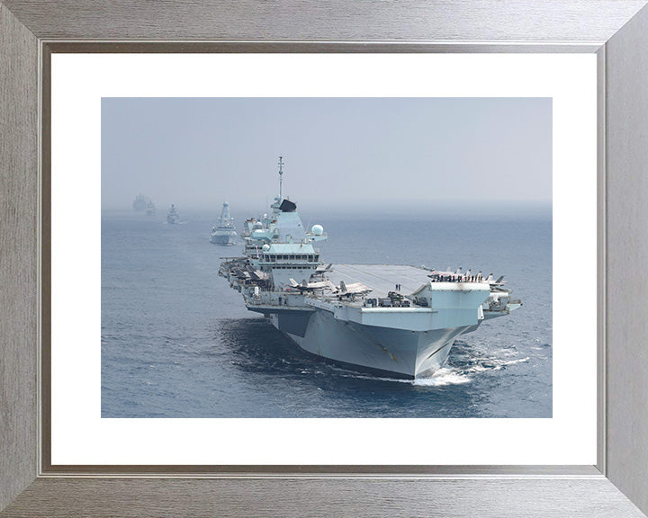 HMS Queen Elizabeth R08 Royal Navy Queen Elizabeth Class Aircraft Carrier Photo Print or Framed Print - Hampshire Prints