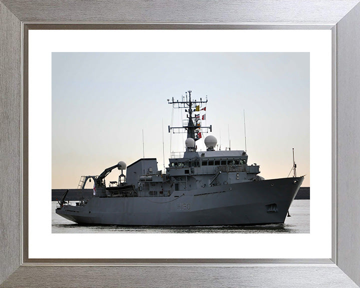 HMS Roebuck H130 Royal Navy coastal survey vessel Photo Print or Framed Print - Hampshire Prints