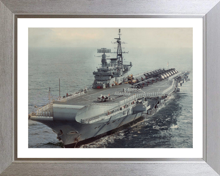 HMS Hermes R12 Royal Navy Centaur class Aircraft carrier Photo Print or Framed Print - Hampshire Prints