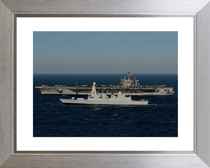 HMS Daring D32 with USS Carl Vinson Photo Print or Framed Print - Hampshire Prints