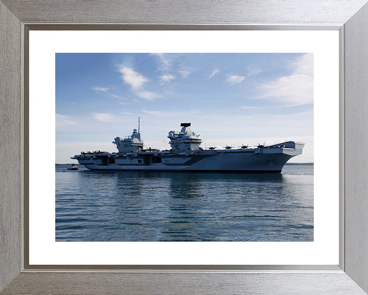 HMS Queen Elizabeth R08 Royal Navy Queen Elizabeth Class Aircraft Carrier Photo Print or Framed Print - Hampshire Prints