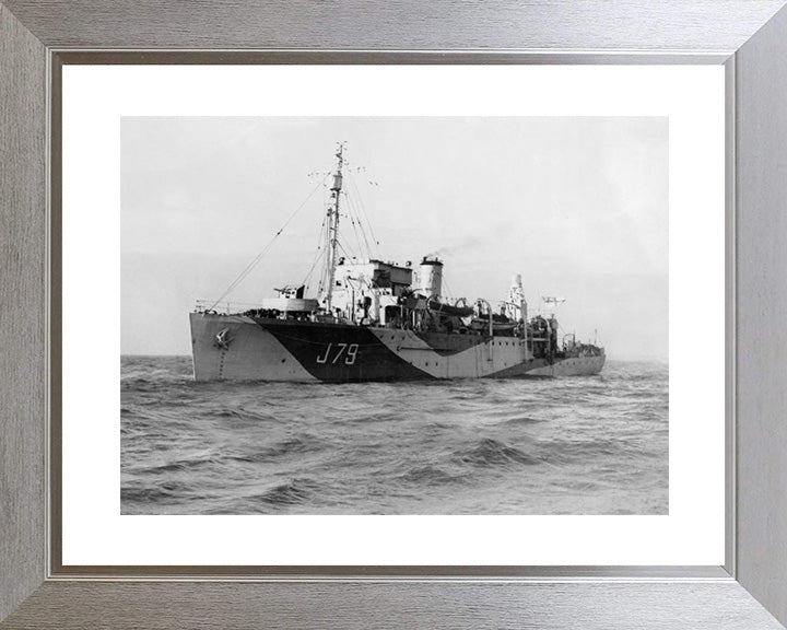 HMS Scott J79 Royal Navy Halcyon class minesweeper Photo Print or Framed Print - Hampshire Prints