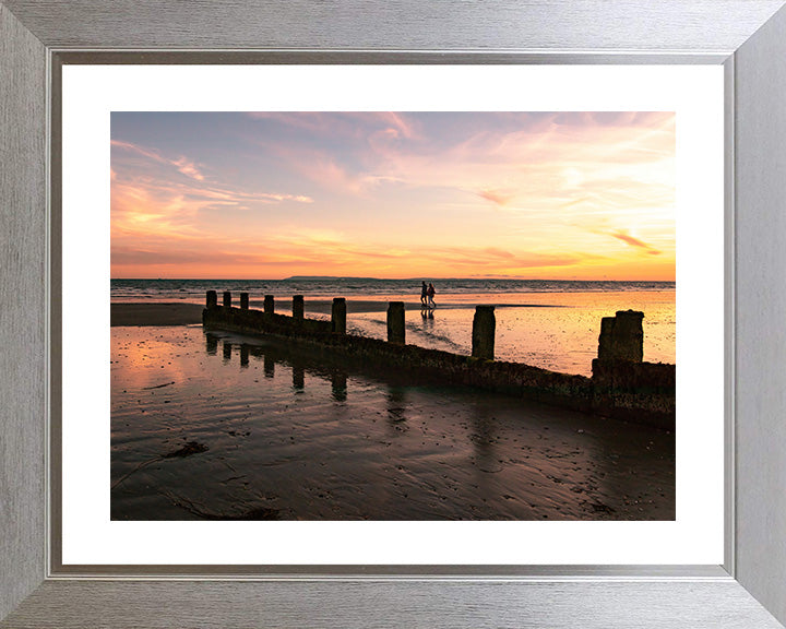 Sunset at Bracklesham Bay beach West Sussex Photo Print - Canvas - Framed Photo Print - Hampshire Prints