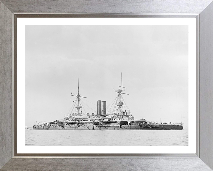 HMS Hood Royal Navy Royal Sovereign class pre dreadnought battleship Photo Print or Framed Print - Hampshire Prints