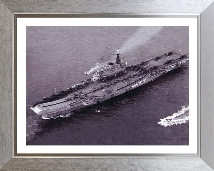 HMS Hermes R12 Royal Navy Centaur class Aircraft carrier Photo Print or Framed Print - Hampshire Prints