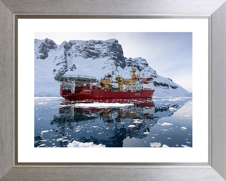 HMS Protector A173 Royal Navy Ice patrol ship Photo Print or Framed Print - Hampshire Prints