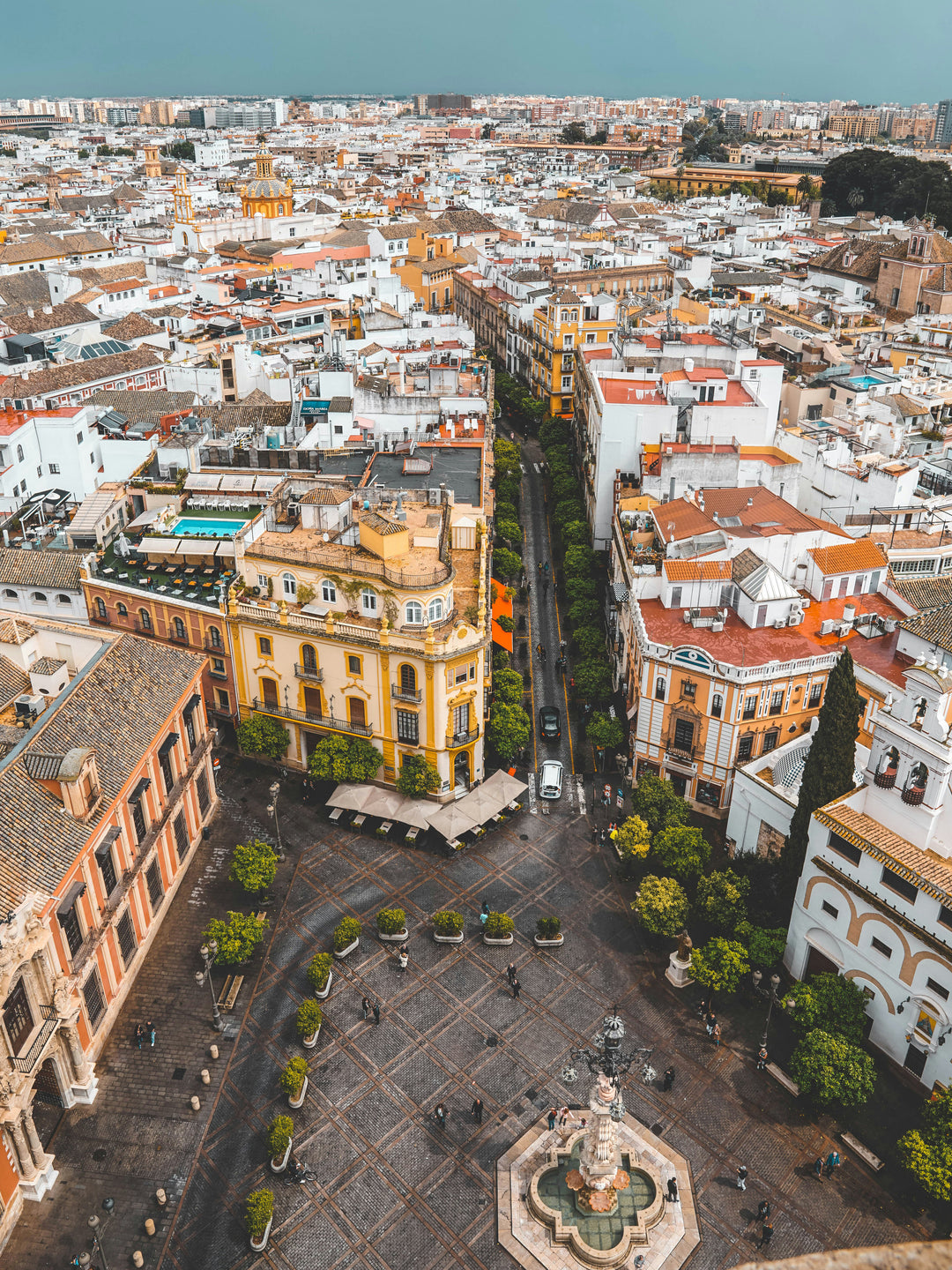 Streets of Madrid Spain from above Photo Print - Canvas - Framed Photo Print - Hampshire Prints