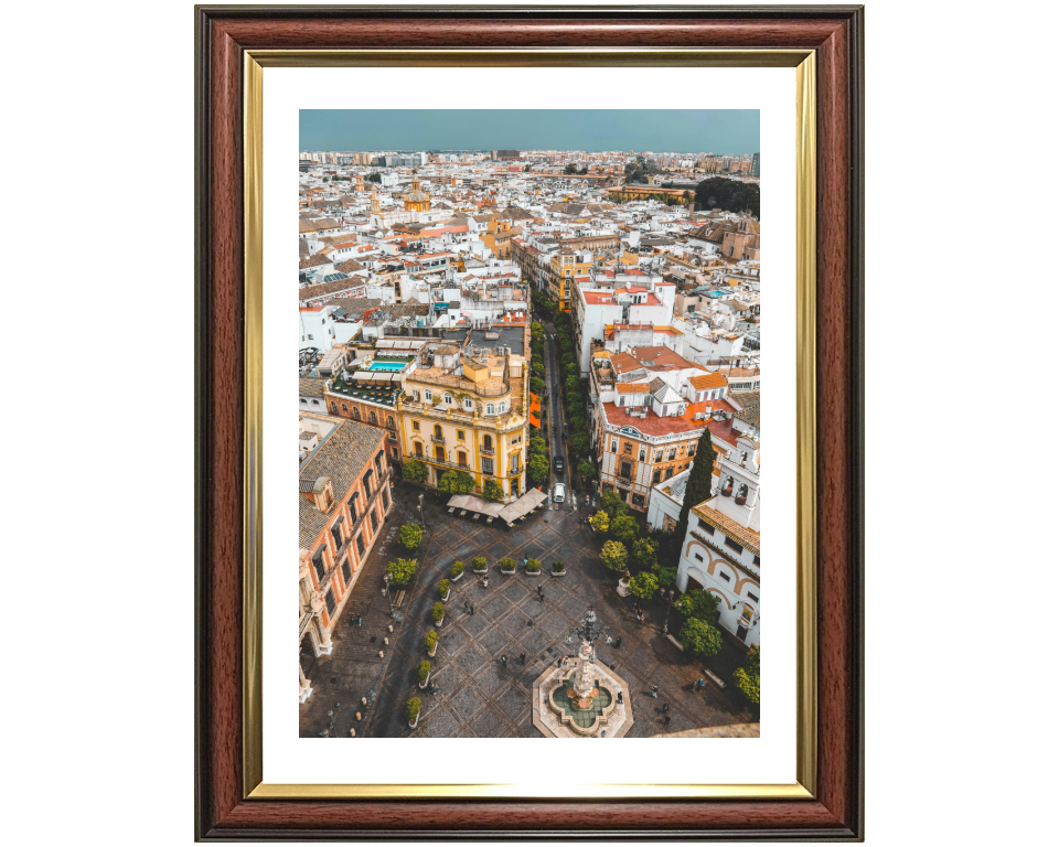 Streets of Madrid Spain from above Photo Print - Canvas - Framed Photo Print - Hampshire Prints