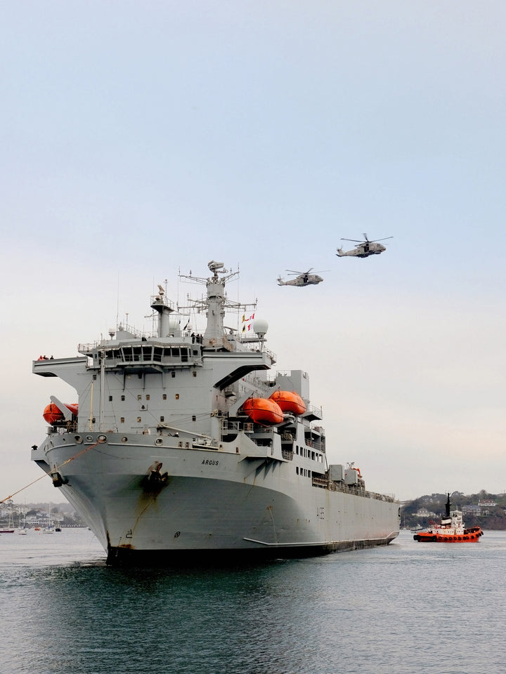 RFA Argus A135 Royal Fleet Auxiliary Casualty class Ship Photo Print or Framed Print - Hampshire Prints