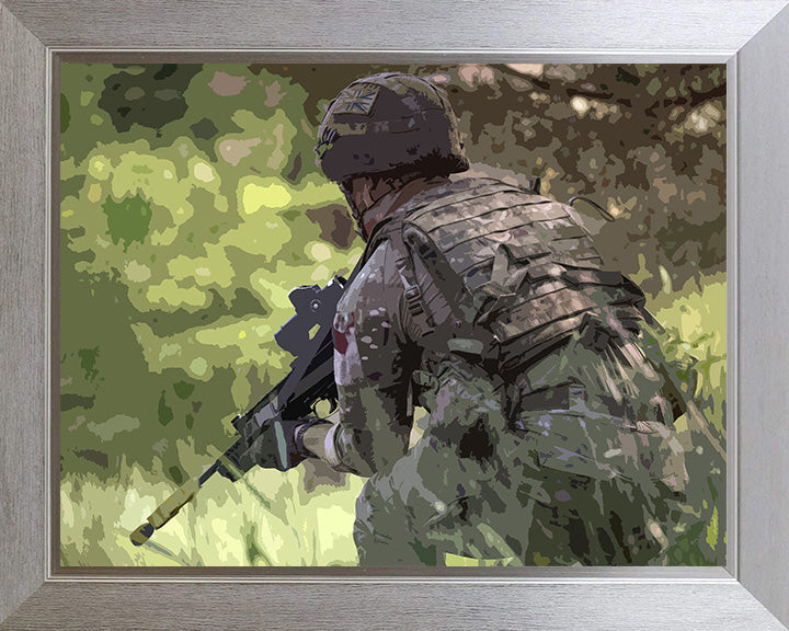 Royal Marines Commando in the field artwork Print - Canvas - Framed Print - Hampshire Prints